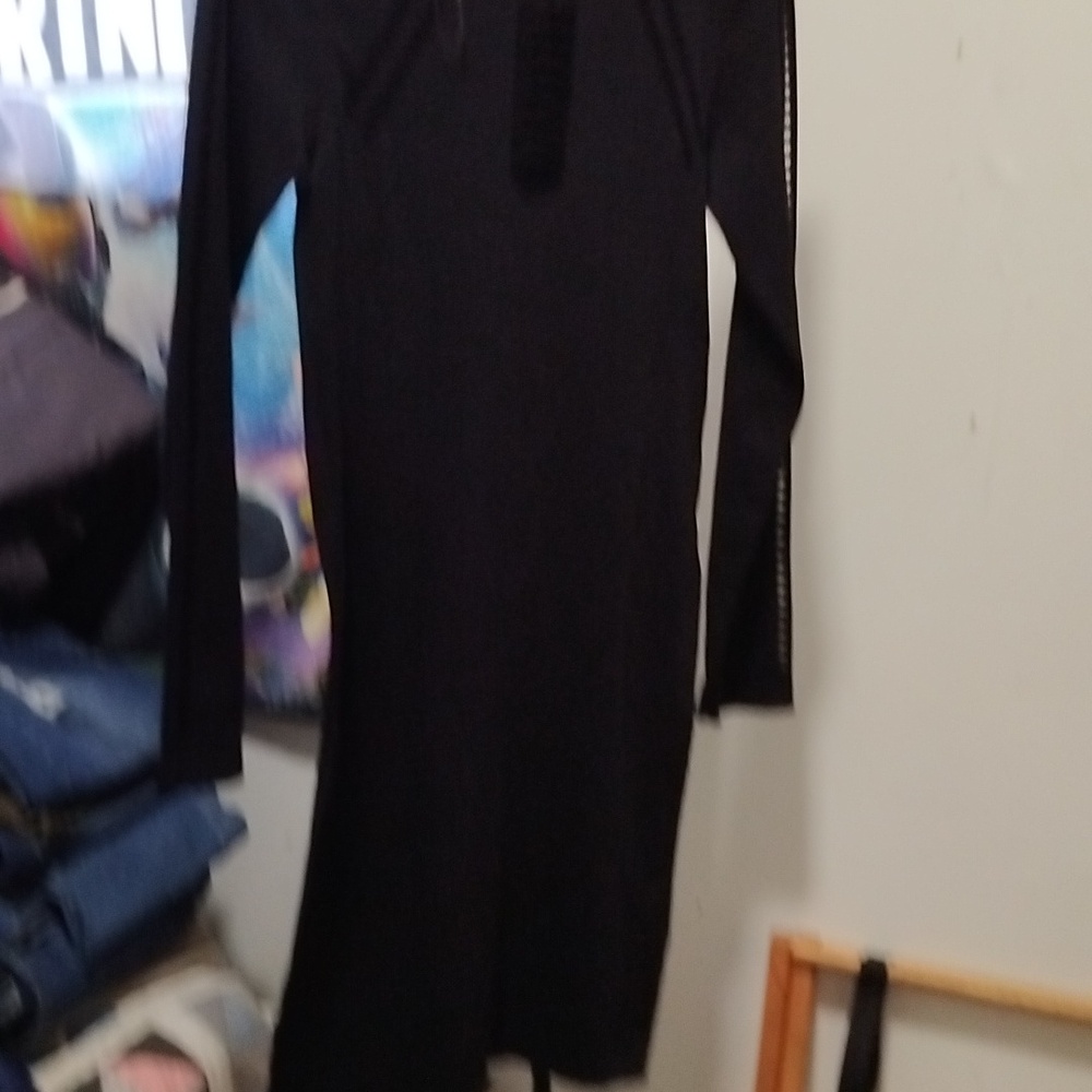 Planet gold black spandex dress